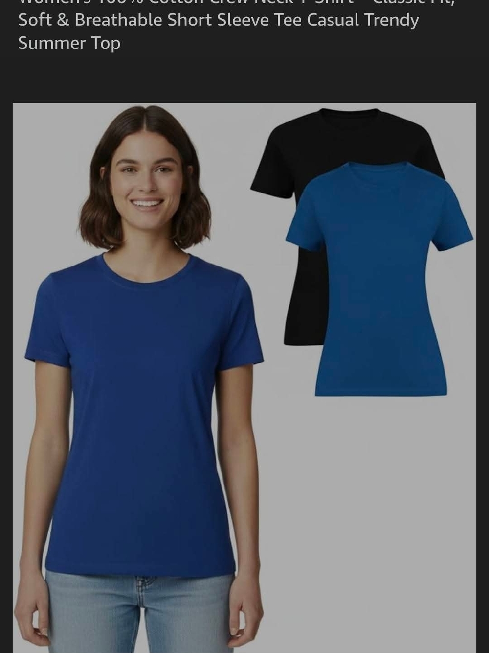3 Pack Classic Crew Neck Women's T-Shirts